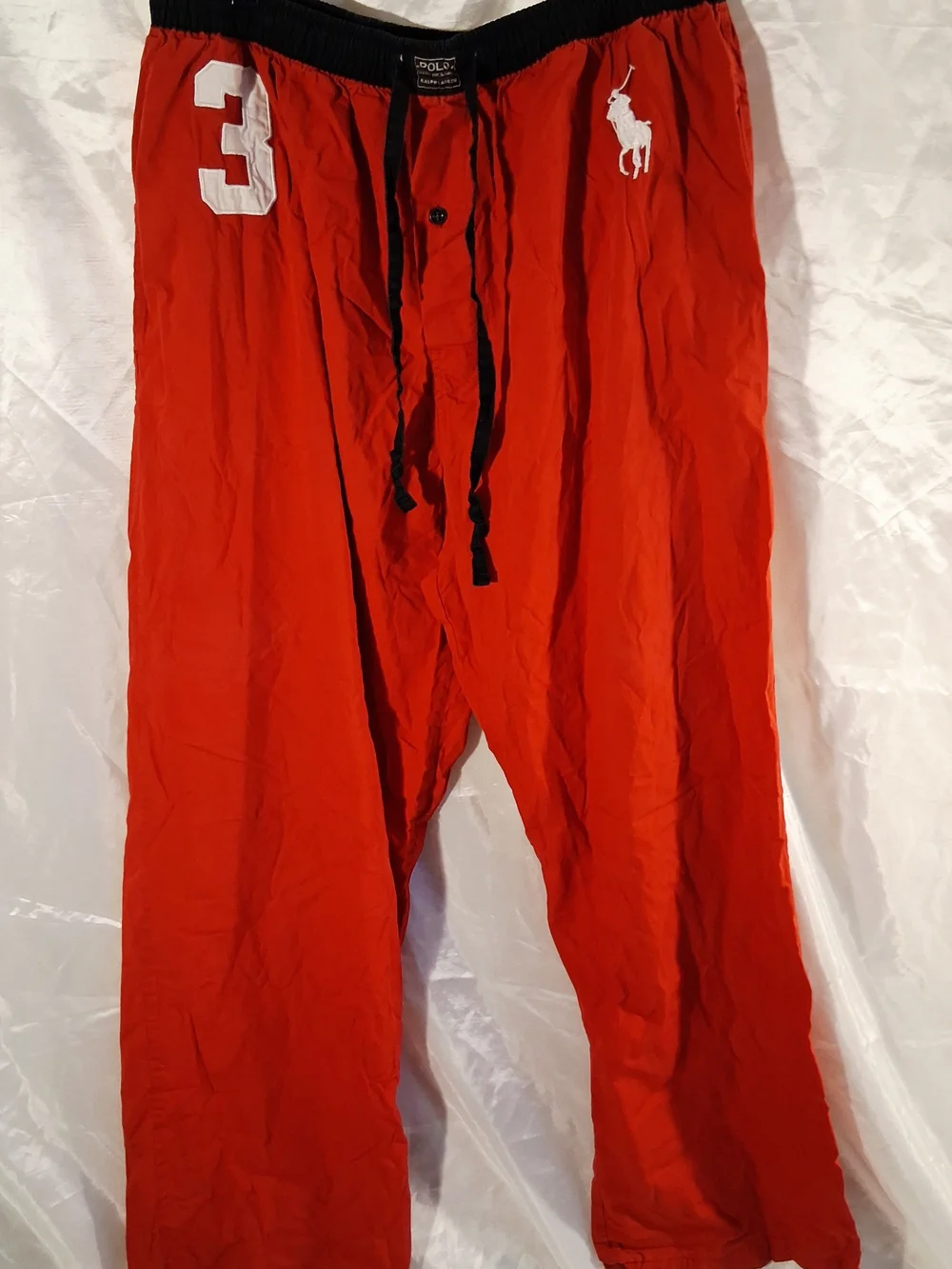 Polo by Ralph Lauren Red Men's Lounge Pants with White Logo